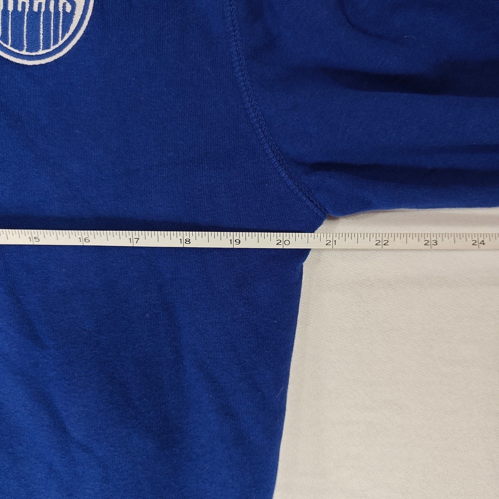 NHL Edmonton Oilers Quarter Zip Fleece Pullover Blue Mens Medium 1803894 - Picture 8 of 9